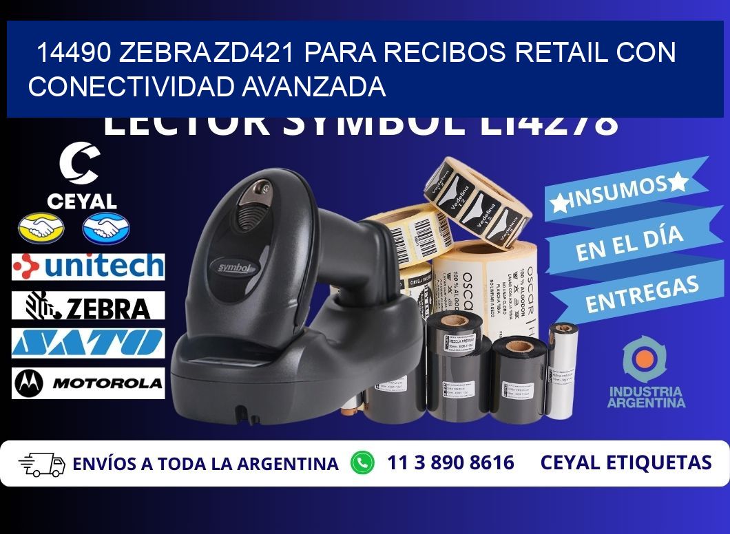 14490 Zebra ZD421 para recibos retail con conectividad avanzada
